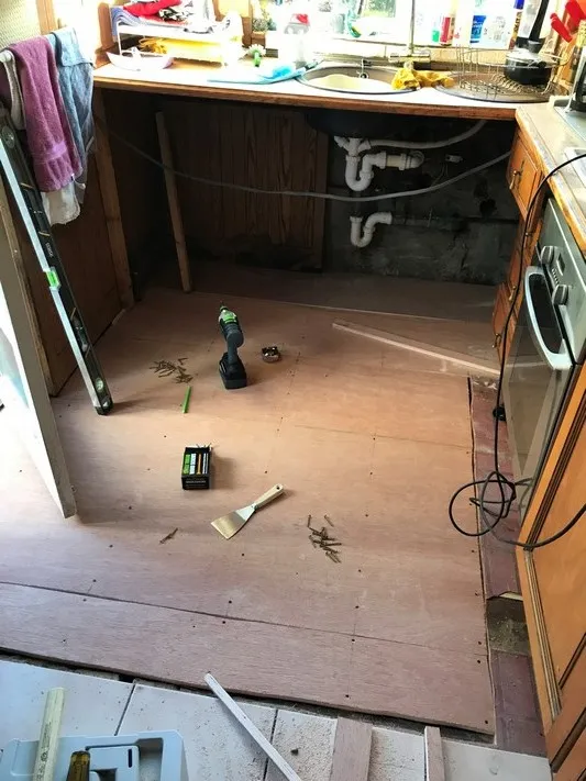 Repairs to damaged floor tiles