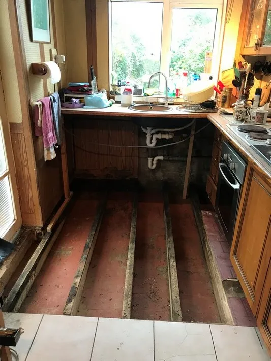 Repairs to damaged floor tiles